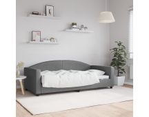 vidaXL Day Bed without Mattress Dark Grey 90x190 cm Fabric