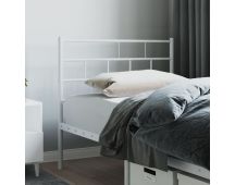 vidaXL Metal Headboard White 107 cm King Single