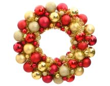 vidaXL Christmas Wreath Red and Gold 45 cm Polystyrene