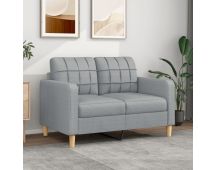 vidaXL 2-Seater Sofa Light Grey 120 cm Fabric