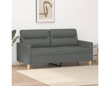 vidaXL 2-Seater Sofa Dark Grey 140 cm Fabric