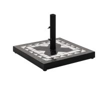 vidaXL Parasol Base Black and White Square 12 kg