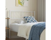 vidaXL Metal Headboard White 107 cm King Single