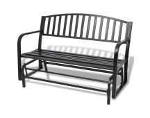 vidaXL Swing Bench Black Steel