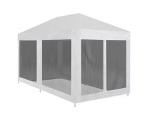 vidaXL Party Tent with 6 Mesh Sidewalls 6x3 m