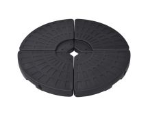 vidaXL Umbrella Base Fan-shaped 4 pcs Black