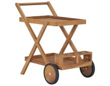 vidaXL Tea Trolley Solid Teak Wood