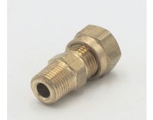 Parker brass male straight 1/4 tube to 1/8 npt connector fitting