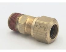 Parker brass male straight 1/2 tube to 3/8 npr connector fitting