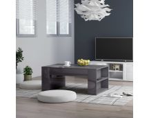 vidaXL Coffee Table High Gloss Grey 100x60x42 cm Engineered Wood