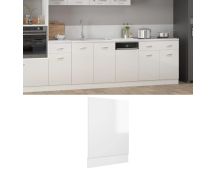 vidaXL Dishwasher Panel High Gloss White 45x3x67 cm Engineered Wood