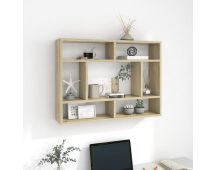 vidaXL Wall Shelf Sonoma Oak 75x16x55 cm Engineered Wood