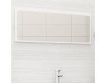 vidaXL Bathroom Mirror High Gloss White 100x1.5x37 cm Engineered Wood