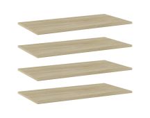 vidaXL Bookshelf Boards 4 pcs Sonoma Oak 80x40x1.5 cm Engineered Wood