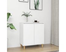 vidaXL Sideboard with Solid Wood Legs White 60x35x70 cm Engineered Wood