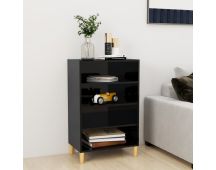 vidaXL Sideboard High Gloss Black 57x35x90 cm Engineered Wood