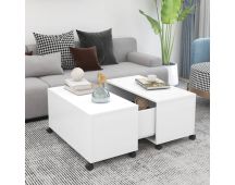 vidaXL Coffee Table White 75x75x38 cm Engineered Wood