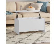 vidaXL Coffee Table White 102x55.5x52.5 cm Engineered Wood