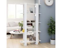 vidaXL Book Cabinet/Room Divider High Gloss White 80x30x160 cm