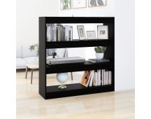 vidaXL Book Cabinet/Room Divider Black 100x30x103 cm