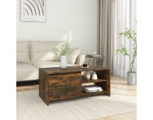 vidaXL Coffee Table Smoked Oak 102x50x45 cm Engineered Wood