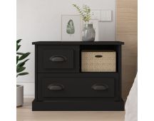 vidaXL Bedside Cabinet Black 60x39x45 cm