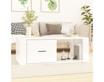 vidaXL Coffee Table High Gloss White 100x50.5x35 cm Engineered Wood