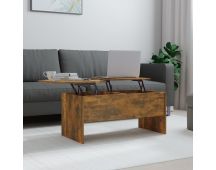 vidaXL Coffee Table Smoked Oak 102x50.5x46.5 cm Engineered Wood