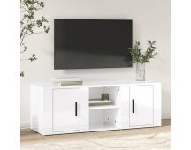 vidaXL TV Cabinet High Gloss White 100x31.5x35 cm Engineered Wood