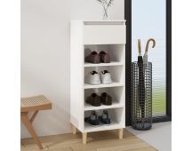 vidaXL Shoe Cabinet High Gloss White 40x36x105 cm Engineered Wood