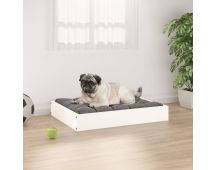 vidaXL Dog Bed White 61.5x49x9 cm Solid Wood Pine