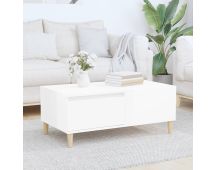 vidaXL Coffee Table High Gloss White 90x50x36.5 cm Engineered Wood