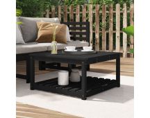 vidaXL Garden Table Black 82.5x82.5x45 cm Solid Wood Pine