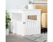 vidaXL Dog Crate Furniture White 64.5x80x71 cm Engineered Wood