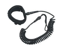 vidaXL SUP Coiled Leash Black 10 inch