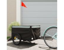 vidaXL Bike Trailer Black and Grey 45 kg Iron