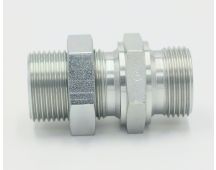 Steel plated bulkhead bspp x bspp adaptor