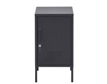ArtissIn Bedside Table Metal Cabinet - MINI Black