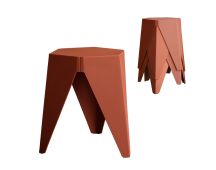 Artiss 4PC Puzzle Stool Bar Stools Stackable Red