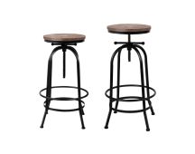 Artiss 4x Bar Stools Kitchen Dining Chairs Adjustable Wooden Vintage Stool