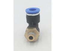 Plastic pneumatic 90 degree male elbow fitting