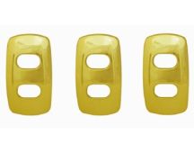 Switch covers gold 3 pack to suit new style switch's for Aussie built Kenworth's. CS2G003