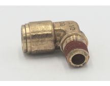 Brass d.o.t. male elbow 1/2 x 1/4 fitting