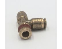 Brass pneumatic male run tee 3/8 x 1/4 fitting