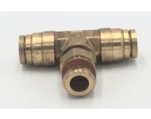 Brass d.o.t. male swivel branch tee 1/2 x 3/8 fitting