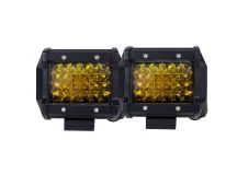 2x 4 inch Spot LED Work Light Bar Philips Quad Row 4WD Fog Amber Reverse Driving