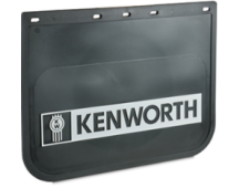 KENWORTH Mudflap black PVC with white KENWORTH name on banner 61x61cm