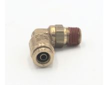 Brass pneumatic connector male 90 deg elbow abk 6 mm-1/8 nptf