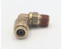 Brass pneumatic male swivel 90 deg elbow abk 8 mm-1/4 nptf