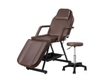 Zenses Massage Table Adjustable Salon Bed Chair 3-Fold Brown